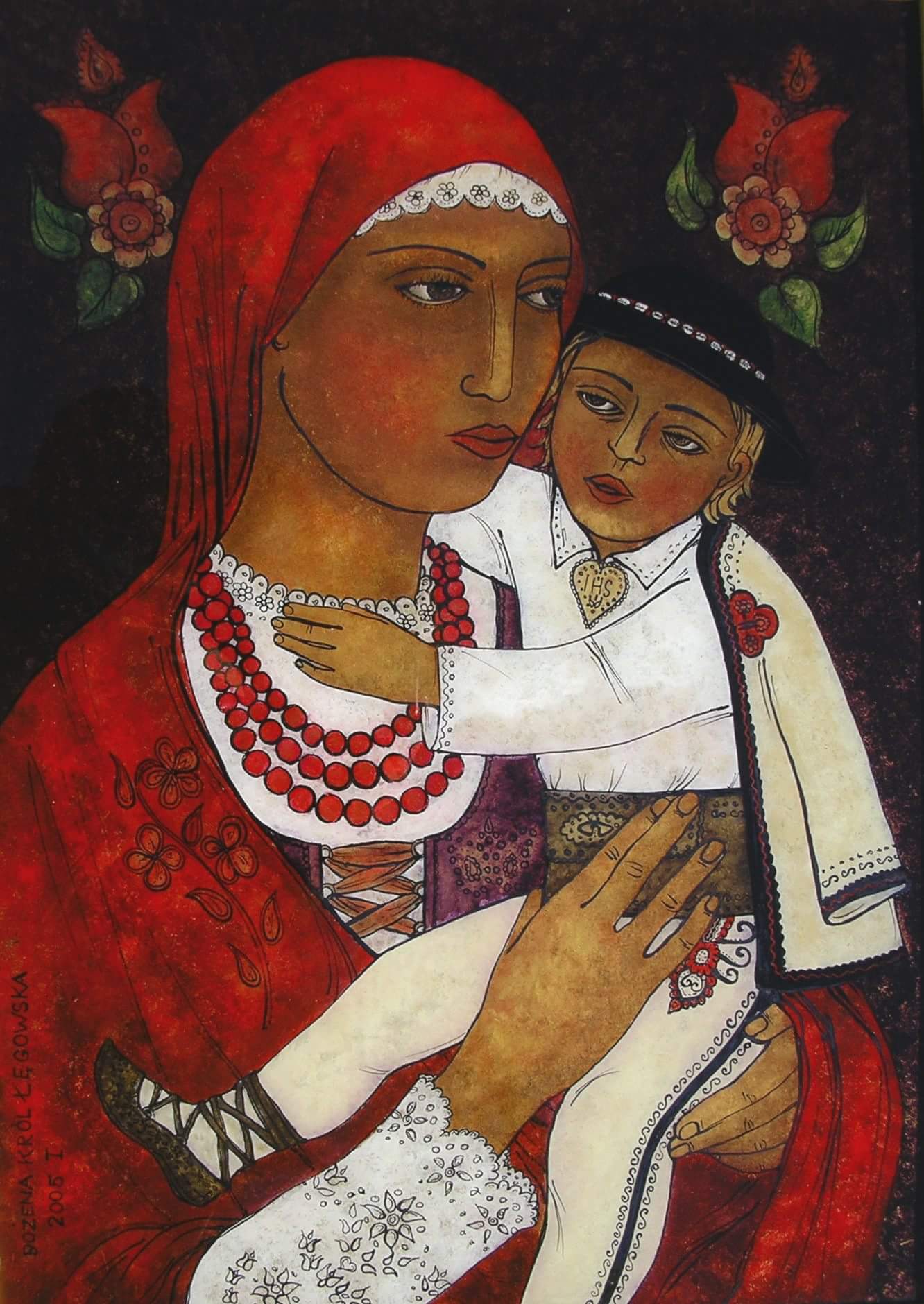 Autor: Bożena Król-Łęgowska „Madonna Podhalańska z Dzieciątkiem”