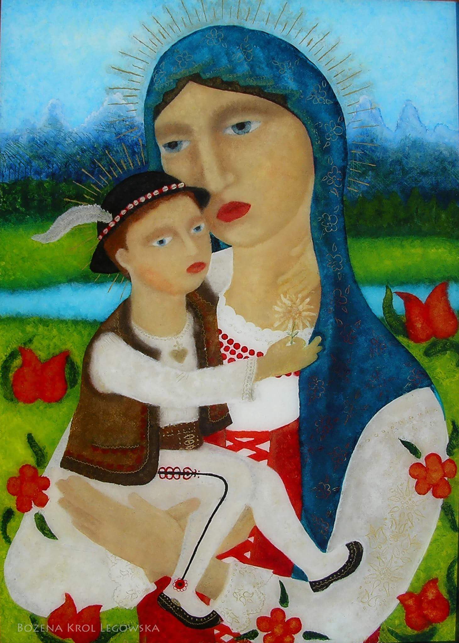 Autor: Bożena Król-Łęgowska „Madonna Podhalańska z Dzieciątkiem”